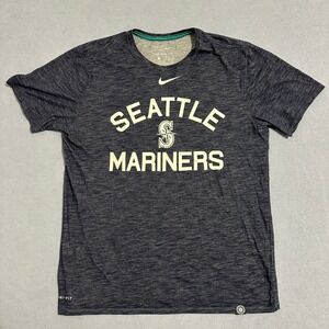 Nike Dri-FIT Seattle Mariners Performance T-Shirt Short Sleeve Blue Mens Size L